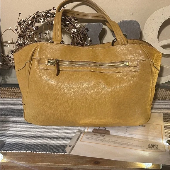 Prada Mustard Yellow Leather Shoulder Bag - Picture 9 of 14